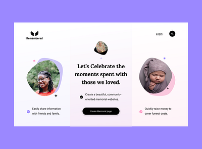 Remembered memorial ui ux