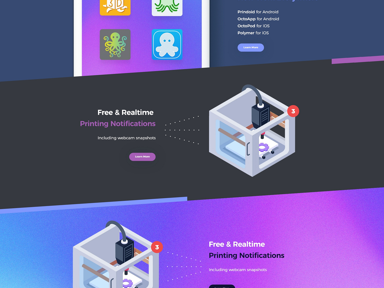 3d printing company homepage redesign by tinthumb on dribbble
