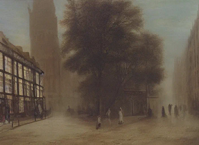 Painting of 18th century London (style of Caspar D. Friedrich) caspar david friedrich illustration london painting surreal