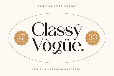 Classy Vogue - Serif Font calligraphy display font display fonts font fonts lettering sans serif sans serif font sans serif fonts serif serif font serif fonts typeface typography