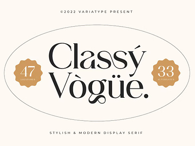 Classy Vogue - Serif Font calligraphy display font display fonts font fonts lettering sans serif sans serif font sans serif fonts serif serif font serif fonts typeface typography