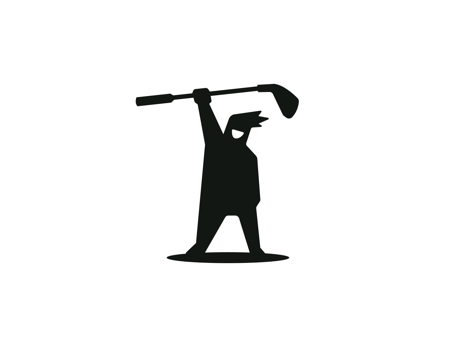 Man with a golf club brand brand design brand designer branding branding design character logo club logo golf golf club golf logo logo logo design logo designer logodesign logodesigner logotype man logo minimalism logo minimalistic logo