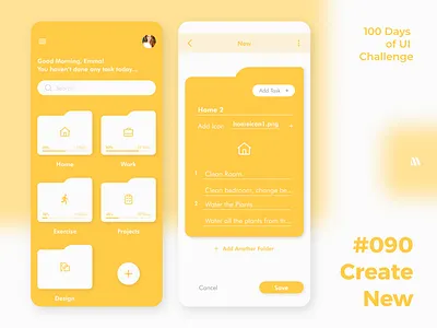 100 Days of UI - Day #090 (Create New) adobe xd app app design branding create new ui dailyui dailyui 090 day 090 day 90 design figma graphic design illustration logo ui ui challenge ui design ux design vector