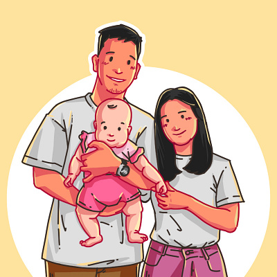 family portrait illustration