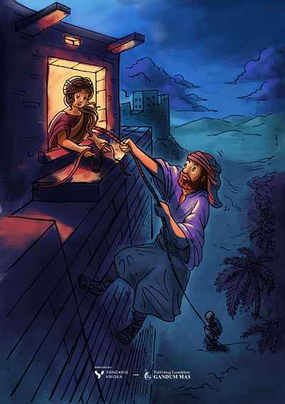 Rahab and the Watchers graphic design illustration