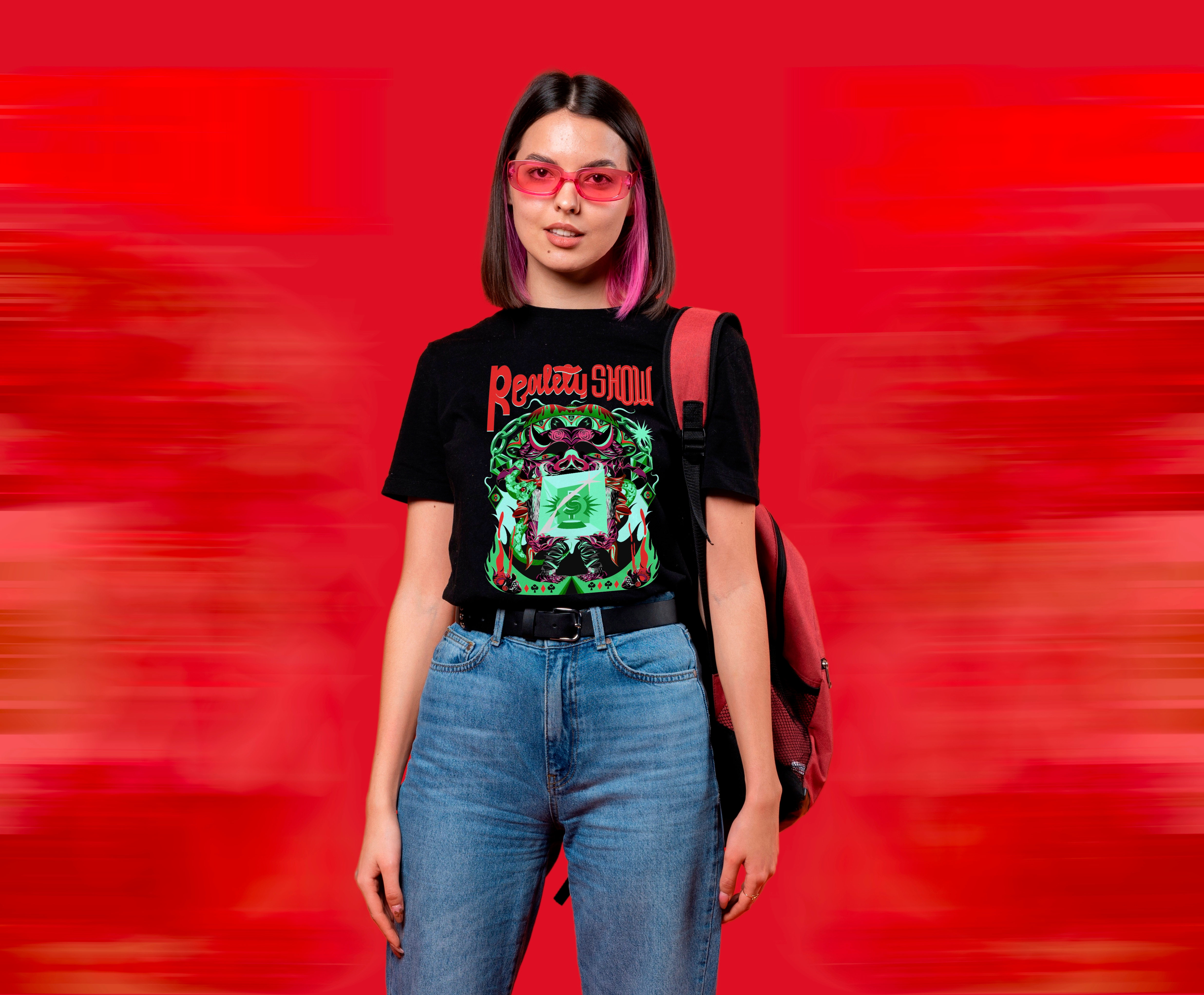 Reality Show - Horror Halloween Graphic T-shirt Artwork graphic t shirt halloween horror illustfire illustration monster