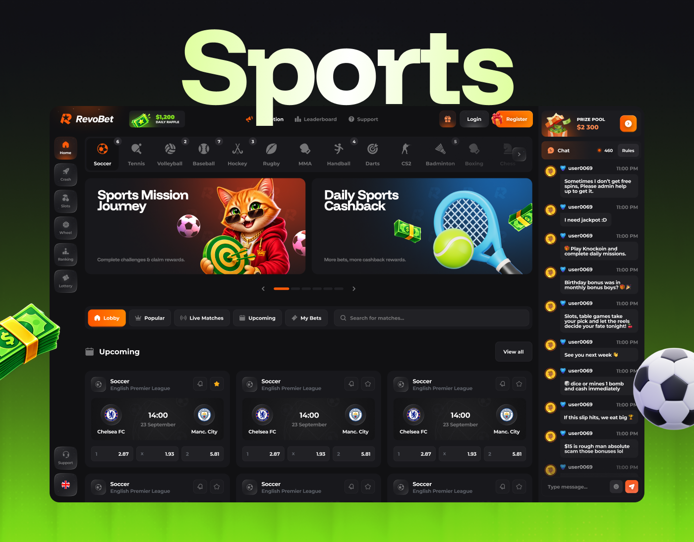 Casino Sports - RevoBet bet casino casino design casino games casino platform casino sports casino ui casino website gambling online casino sports sports betting sportsbook