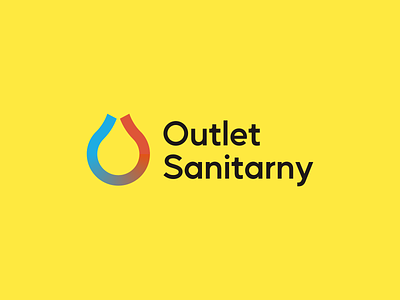 outlet sanitarny logo blue drop fire logo minimal minimalist minimalistic outlet red sanitarny simple simplicity water yellow