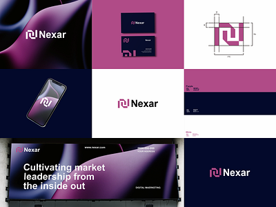 Nexar Logo branding design graphic design illustration illustrator lettering logo monogram ui vector