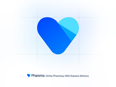 Pharoma Logo Design 💙 blue brand brand designer brand identity brand identity design branding design drug health heart icon logo modern logo turquoise visual identity