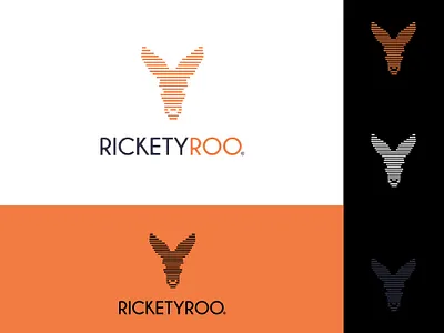 Rickety Roo animallogo animals branding futurism futurlogo it kangaroo lineart lines logo logobrand logos minimalism minimalisticlogo simple techlogo technology vector