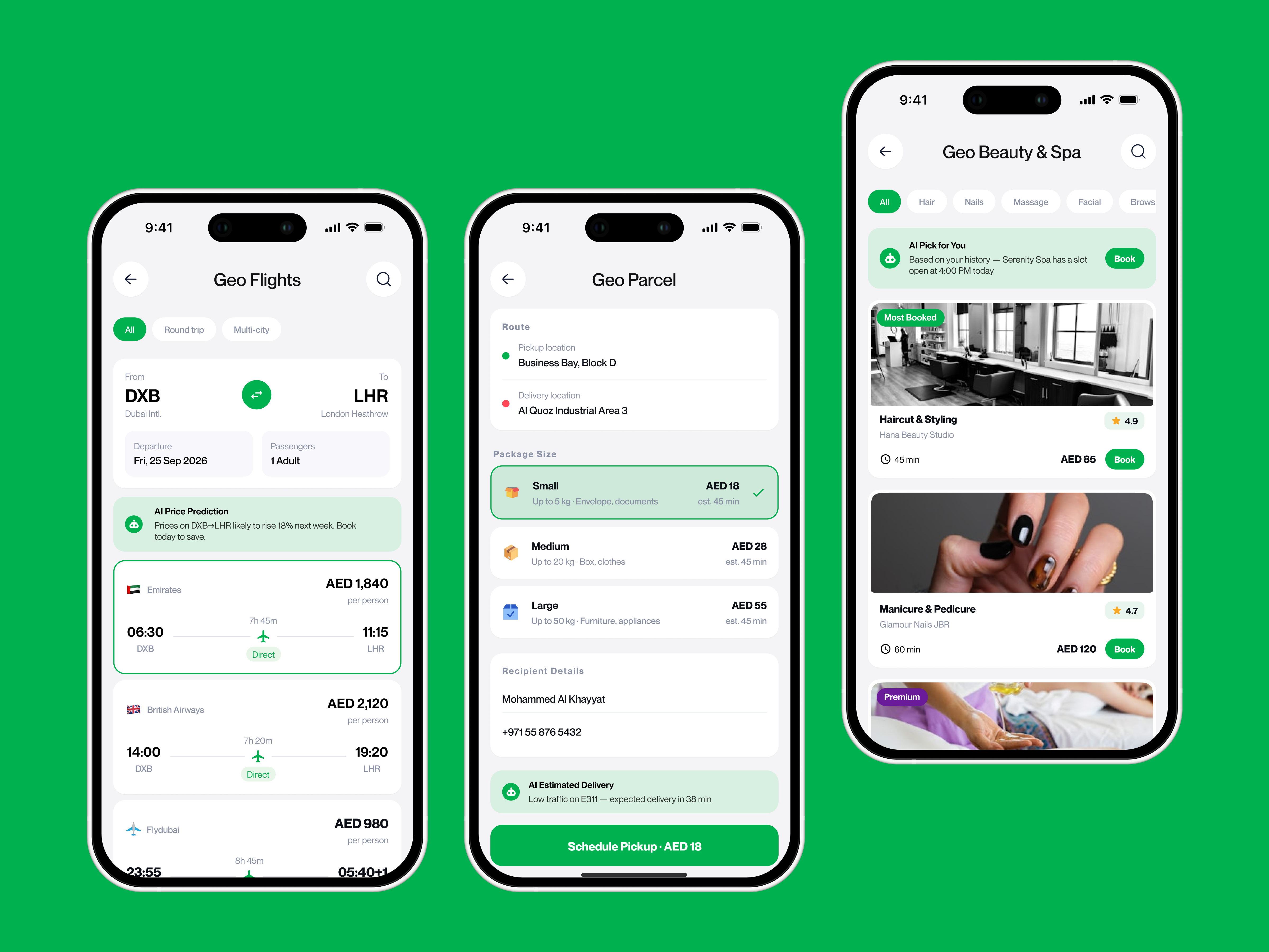 Garevo - Agentic AI Super App | Travel, Delivery & Lifestyle ai app app design beauty clean courier app design delivery delivery app design flight flight booking mobile app mobile ui modern ui multi service super app multi services parcel parcel delivery app spa super app ui ux design