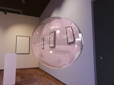 Augmented Reality reflective glass 3d advanced animation app ar design filter glass instagram macos meta motion graphics pink reflective spark sphere ui ux web xr