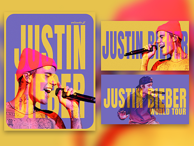 Justin Bieber Concert Mockup branding design graphic design pos poster typography