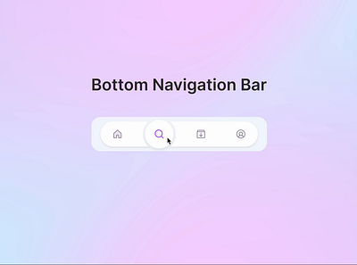 Animated Bottom Navigation bar app design mobile mock up navigation bar ui uidesign uiux ux
