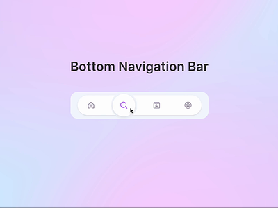 Animated Bottom Navigation bar app design mobile mock up navigation bar ui uidesign uiux ux