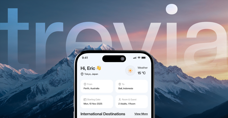 Trevia - AI Travel App Concept adventure booking app flight app flight booking app hotel booking app mobile app mobile app design mobile ui tourism travel agency travel app travel app design travel booking travel mobile app traveling trip planner ui design ux design vacation vacation app