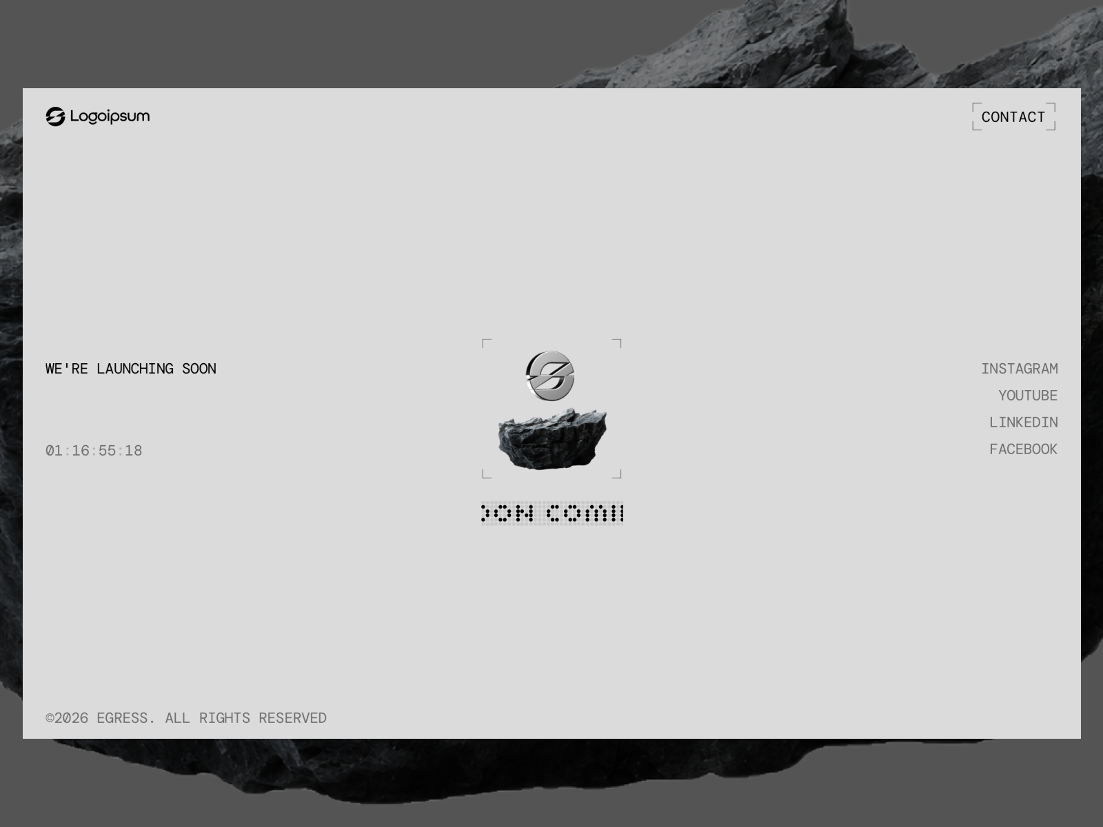 Egress 3d coming soon framer landing page minimal portfolio ui design web design website