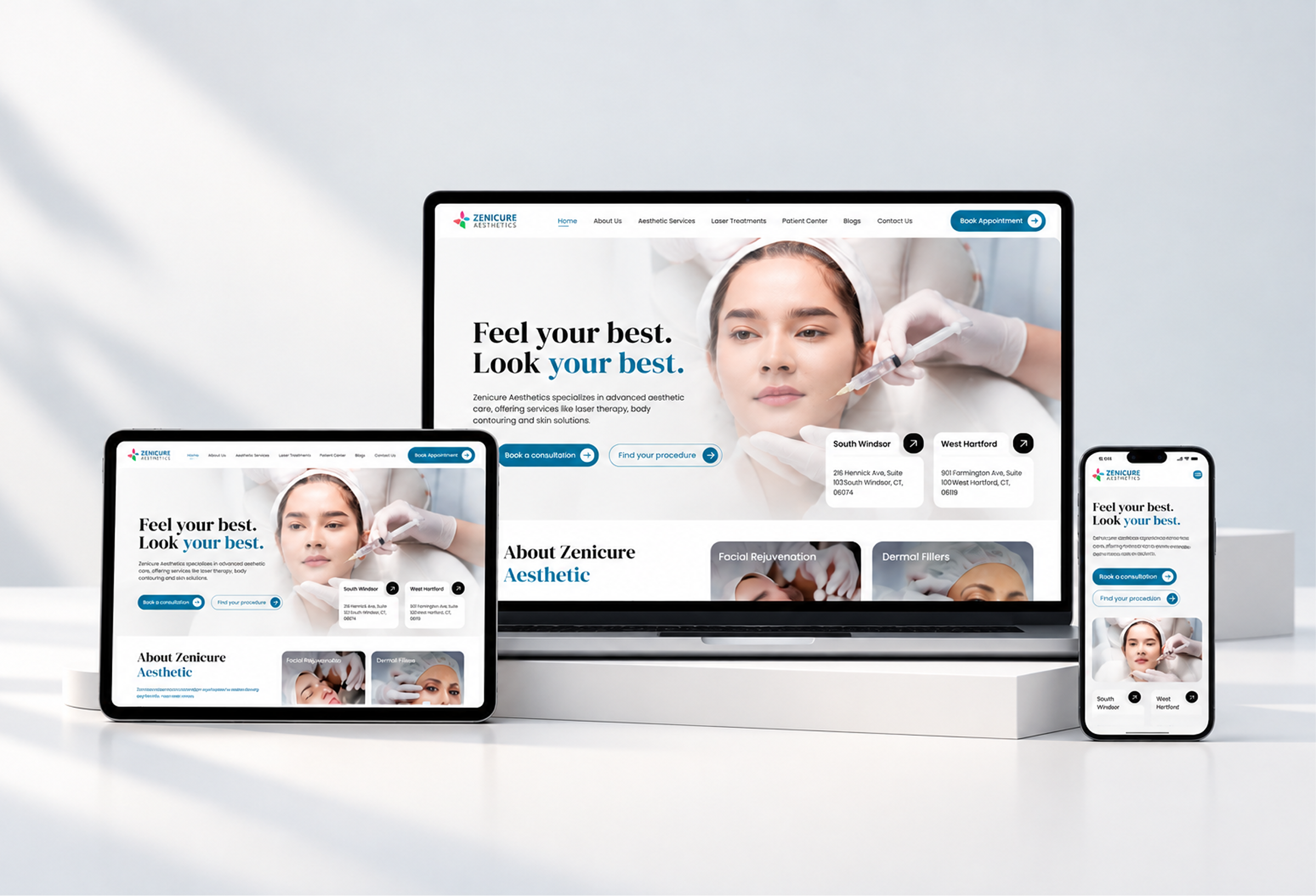 Aesthetics Clinic Website Redesign aesthetics branding clinic website elementor figma healthcare medical spa medical website responsive design skincare ui design ux design website design website redesign wordpress