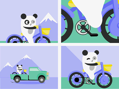 Be active as Bored Panda 3d boredpanda car comics graphic design panda photoshop procreate