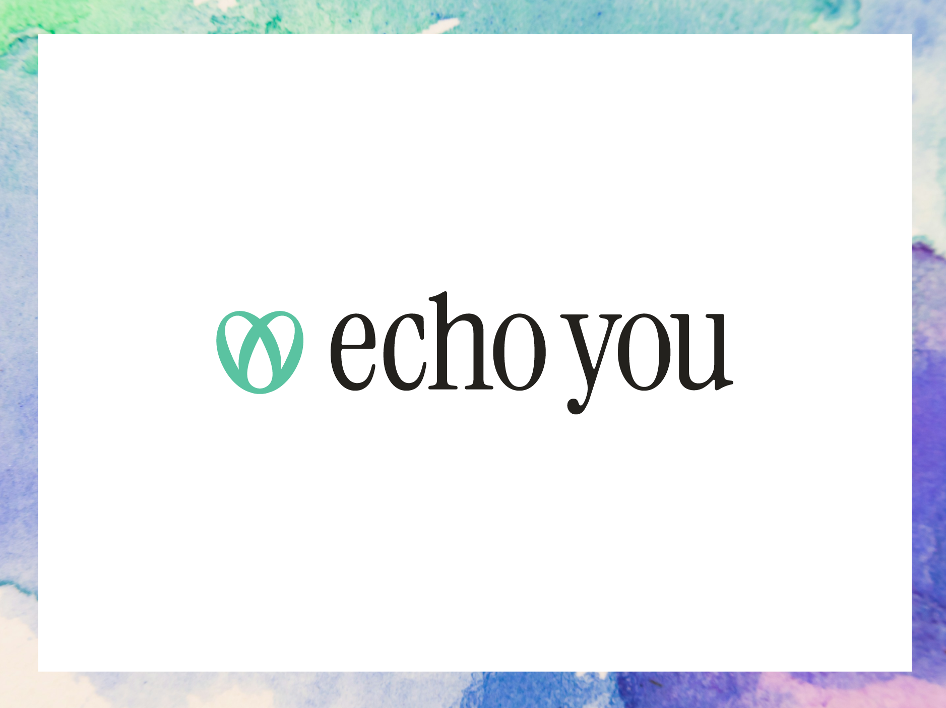 echo you branding heart heart logo help logo identity logo mark minimal logo modern non profit o logo psichology symbol