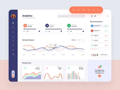 Fintech SaaS Dashboard dashboard datavisualization fintech interface saas ui ux