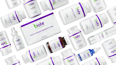 Biote Supplements brand design consumer goods packaging product design supplements