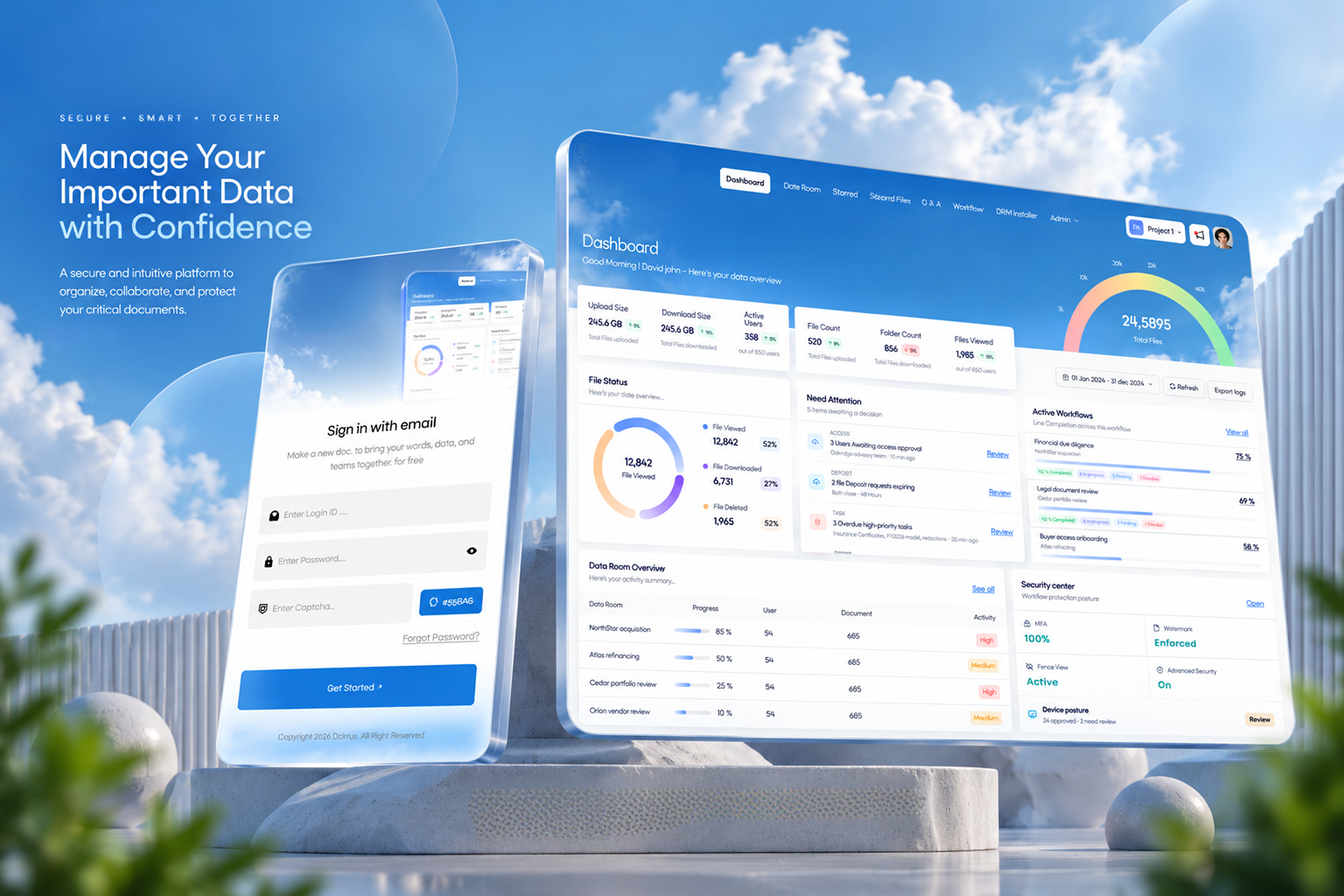 Secure Data Room UI UX Design | Virtual Data Room & Due Platform dashboarddesign dataroom dataroomdesign documentmanagement documentsecurity duediligence enterprisesaas filemanagement saasdesign securedataroom securitydashboard uidesign uiuxdesign uxdesign virtualdataroom