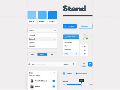 Stand ^ ds brand buttons components deisgn design system elements kit process textfields ui ui kit ux