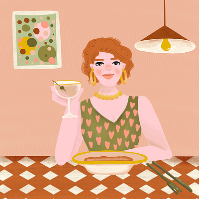 Date with Myself character design design digital feminine illustration