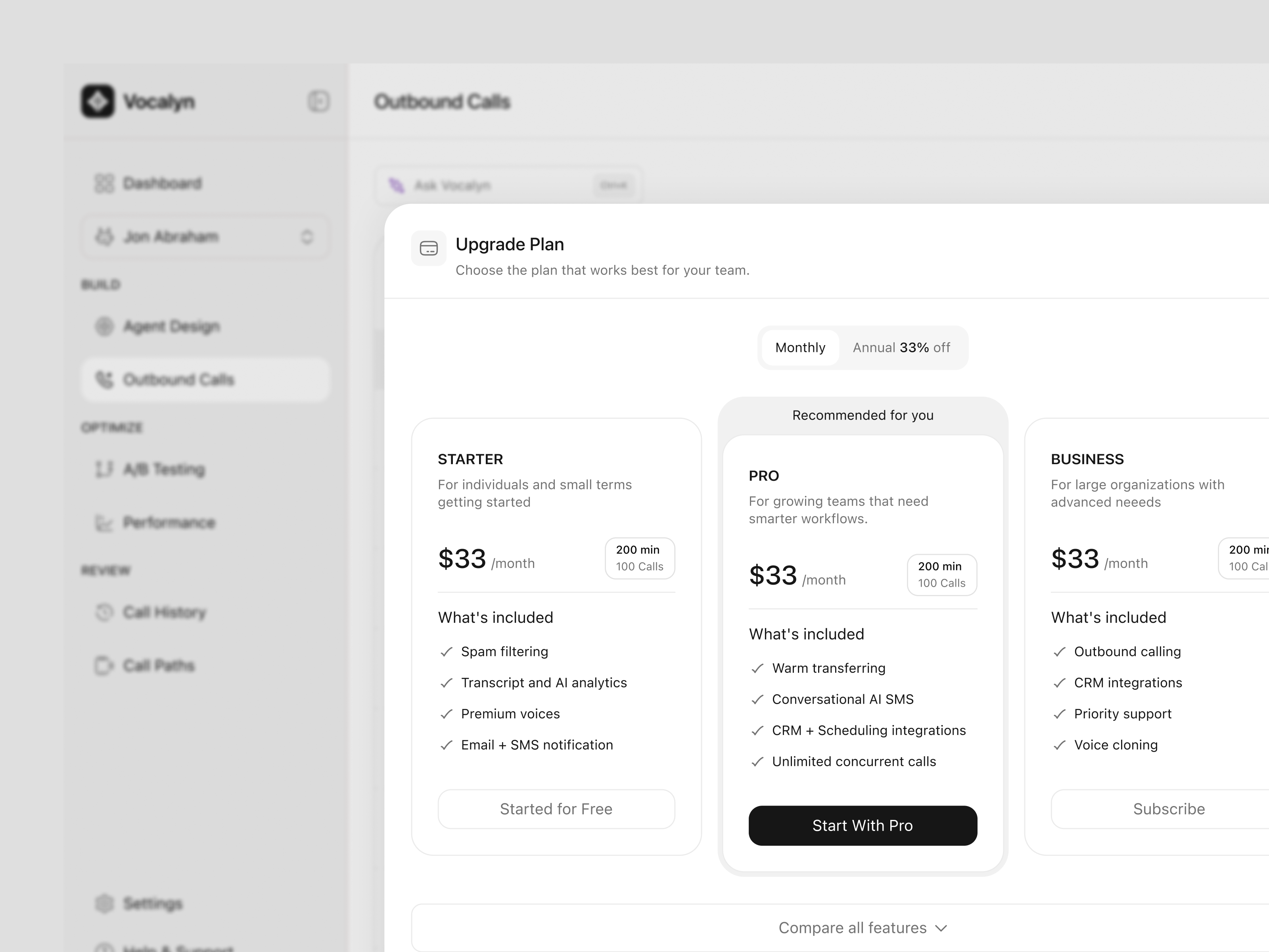 AI Voice Agent Platform agent ux ai ai agent ai agent dashboard ai agent platform clean design pricing product saas ai shasanko das subscription ui ux voice agent web