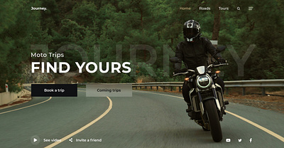 Webpage Design — Moto Trips adobe photoshop figma fonts graphic design journey moto motocircle mototrips travel traveling trip trips ui web webdesign webpage website
