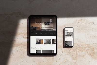Minimalistic Website Design For Boutique Hotel branding hotel minimal design minimalistic design web web design web designer web designer freelance website