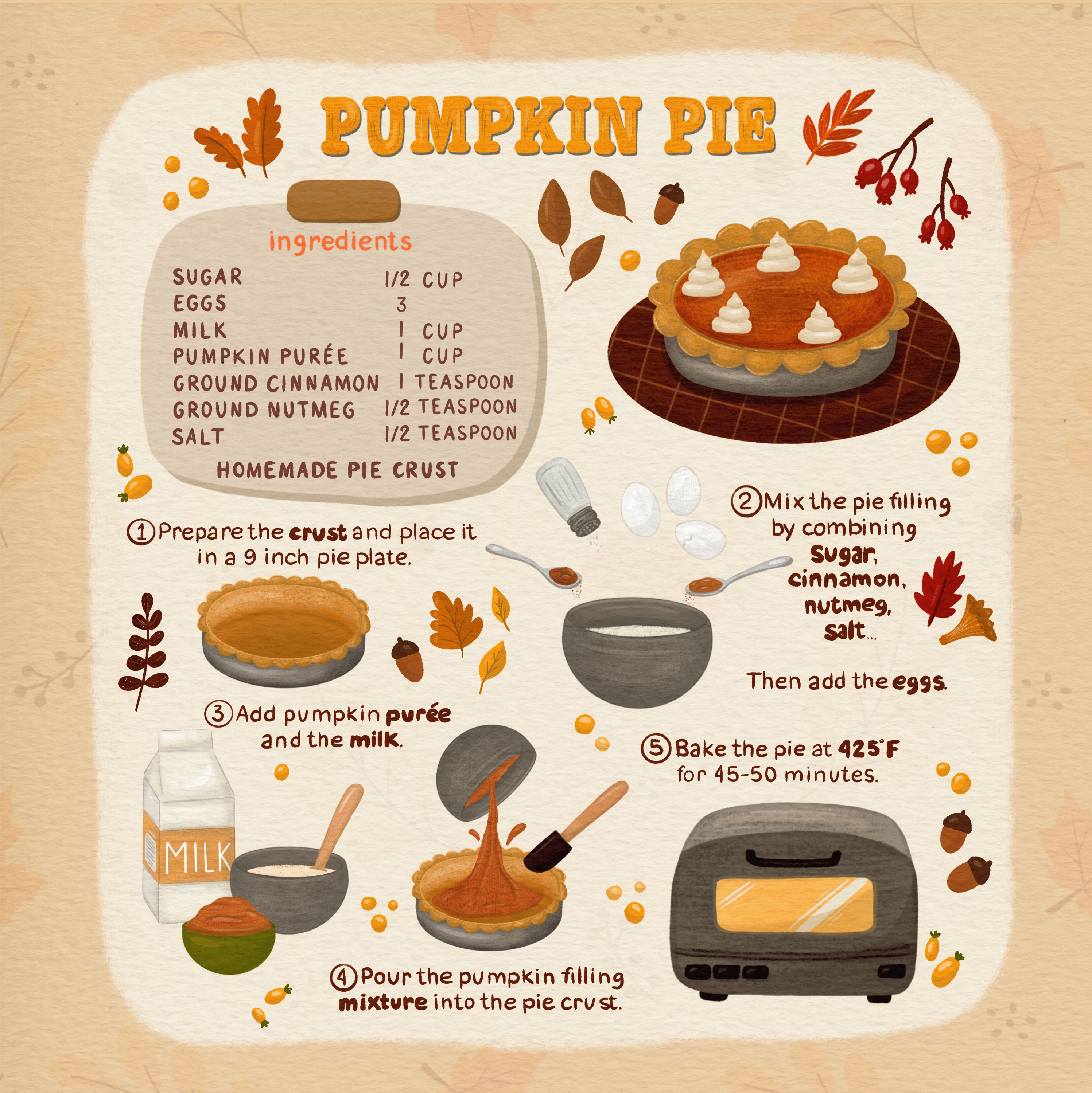 Pumpkin Pie Illustration book cover book illustration children children book children book illustration children illustrator design illustration kidlit