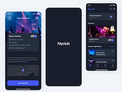 Myclub App Animation 3d animation branding graphic design logo motion graphics ui