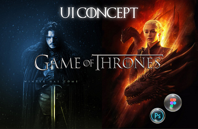 UI Concept - Game of Thrones concept design figma gameofthrones graphic design hbo illustration landing ui uiconcept uk usa ux webdesign