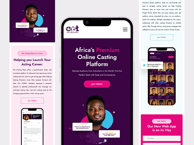 The Casting Place - Waitlist landing page design graphic design illustration landingpage ui uiux website