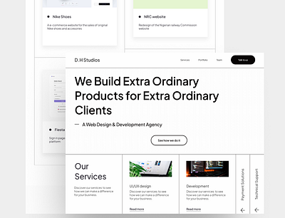 Agency website design ui