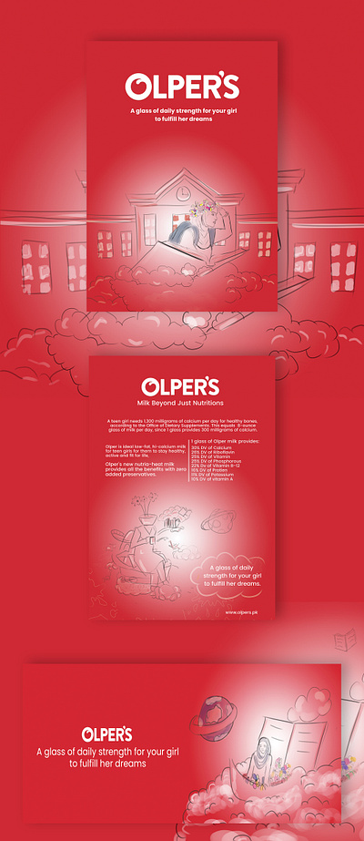 Olper's Campaign Design advertisement design branding design graphic design illustration