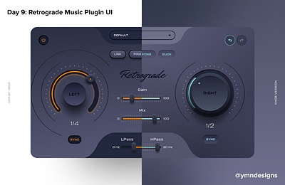 BuiLD 1.0 UI #009 - Music Plugin UI Exploration app dailyui design graphic design ui