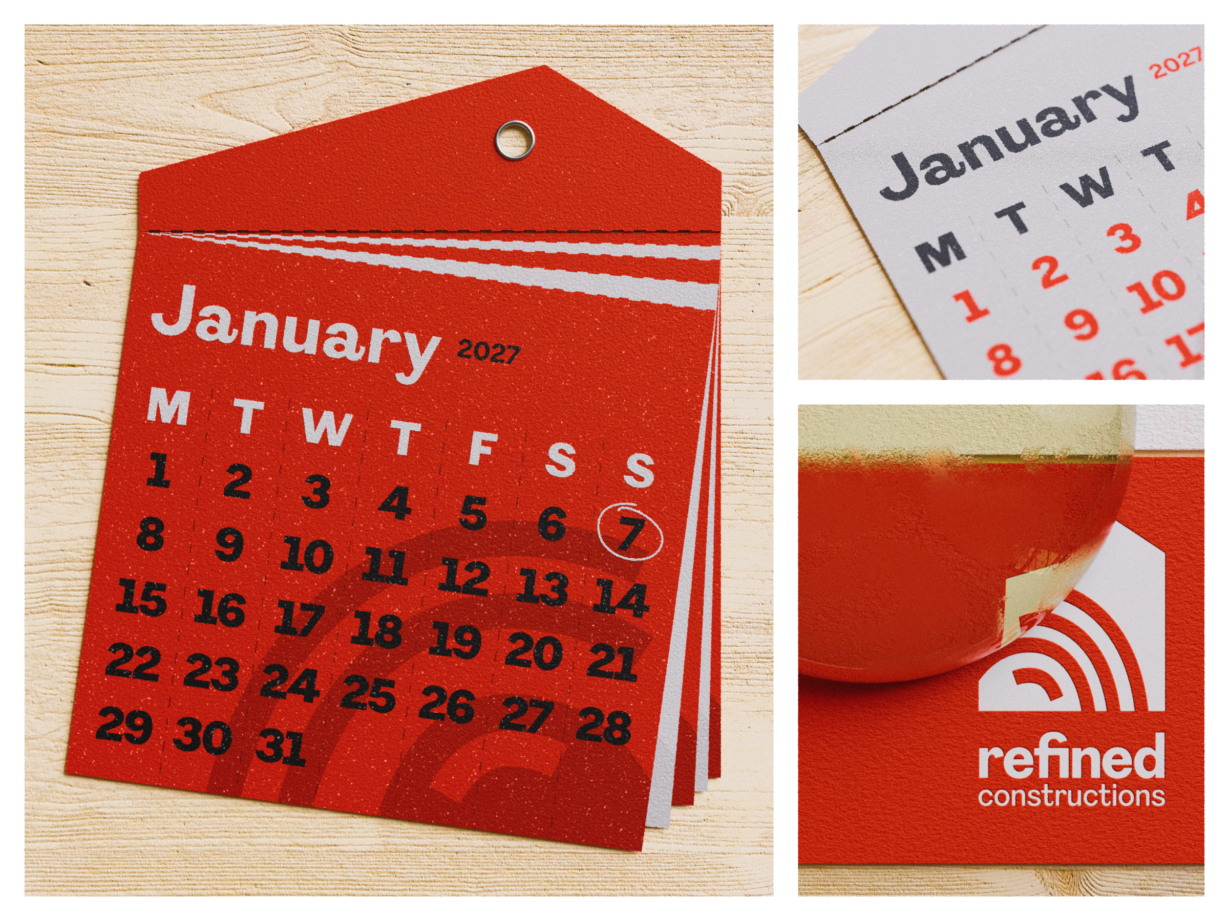 Branded calendar for the suppliers. 3d 3d illustration blender branding calendar design graphic design illustration logo print design typography