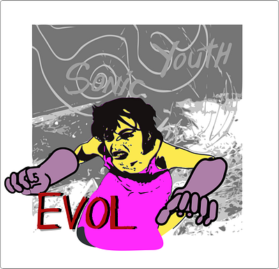 Sonic {band of my} Youth evol illustration noise shunte88 sonic youth vector