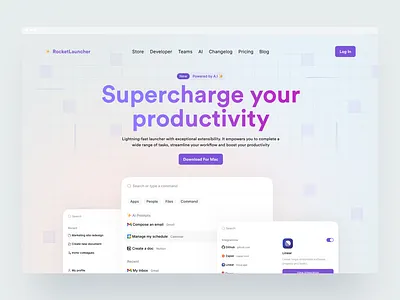 Landing Page Design design figma gradient product design productivity ui ux