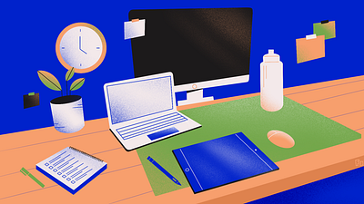 Flattering Forms: Work Desk 2d abstract design digital art graphic design illustration illustration for motion school of motion vector