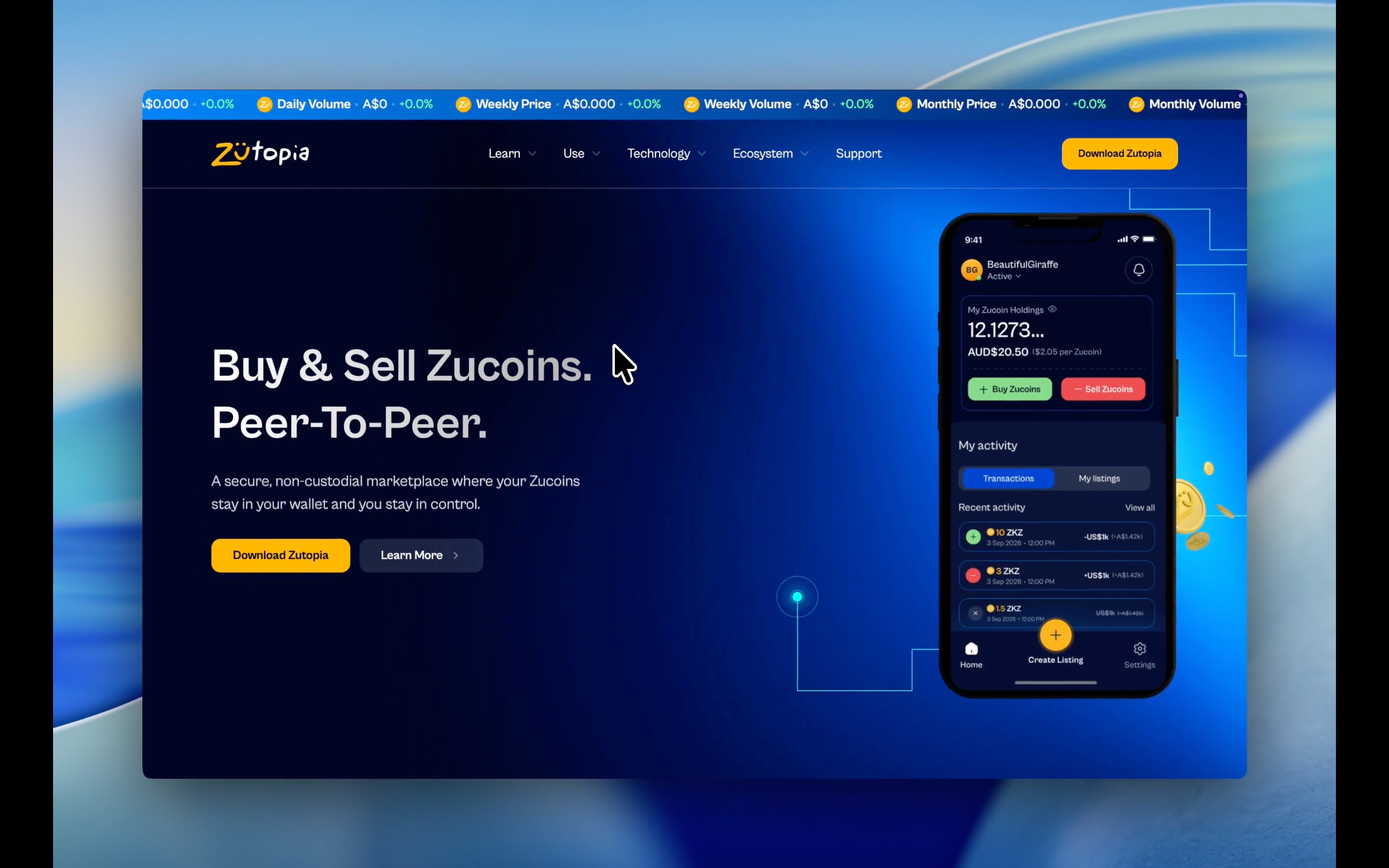 Zutopia Website digital product fintech design interface design landing page product design responsive design ui ux ux design web design website design