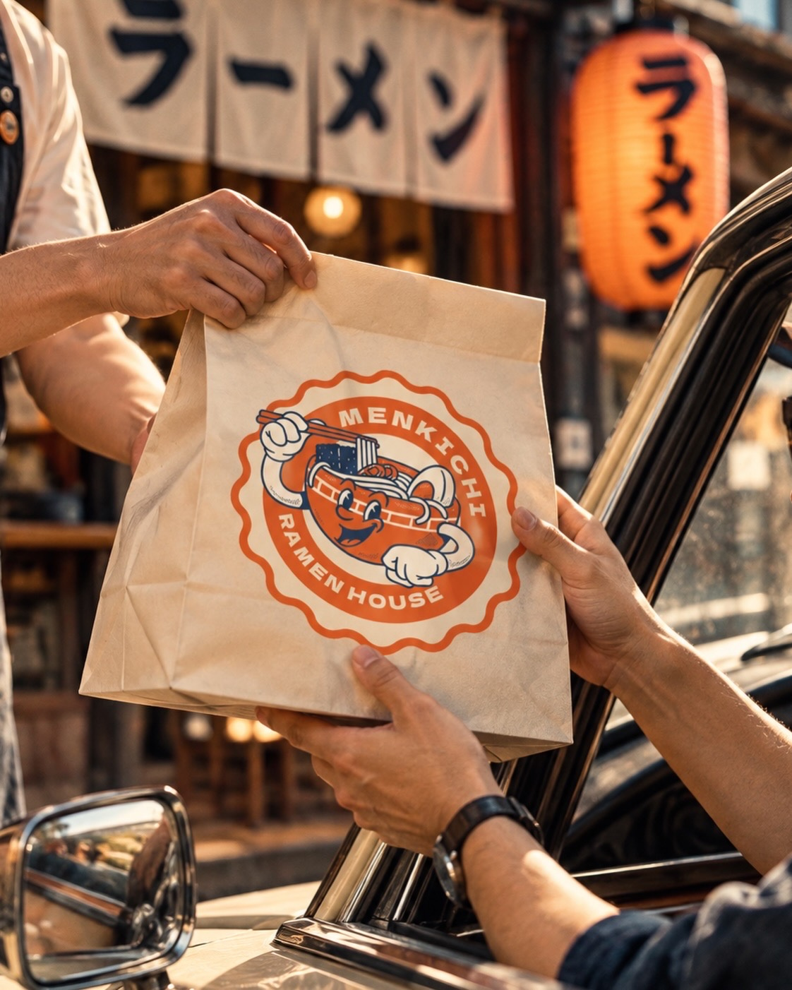 Menkichi Ramen House branding design graphic design illustration logo mountain nature ui ux vector
