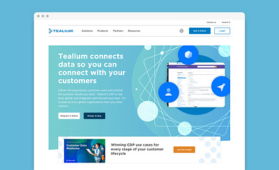 Tealium Website Concepts audiences branding cdp connection data design marketing ui visual design web design