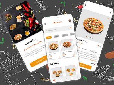 Q Q Bubbles App app design bangladseh foodapp restaurant restaurantappdesign ui uiappdesign uiux