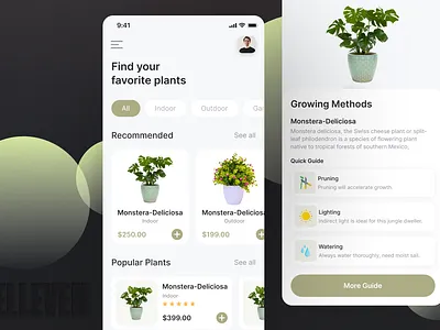 Plant Finder App branding design graphic design illustration logo search ui ux vector web design