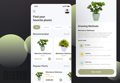 Plant Finder App branding design graphic design illustration logo search ui ux vector web design